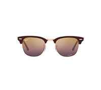 Ray-Ban Occhiali da sole da uomo Rb3016f Clubmaster Low Bridge Fit Square, multicolore, 55 mm