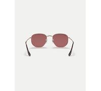 Ray-Ban - Occhiali da sole esagonali irregolari oro rosa con lenti viola polarizzate M
