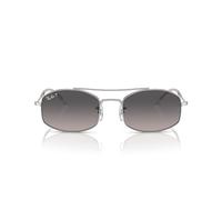 Ray-Ban Occhiali da sole ovali donna Rb3719, Gradiente polarizzato argento/grigio, 51 mm