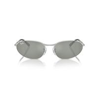 Ray-Ban Occhiali da sole ovali Rb3734, Argento/Verde Specchiato Argento, 59 mm