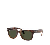 Ray - Ban Uomo Ray - Ban RB4105 FOLDING WAYFARER 710/31 Occhiali da sole Nylon Tartaruga Verde Squadrata Normale