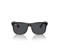 Ray-Ban Occhiali da sole quadrati della collezione Justin Marvel Rj9069s, Nero e Rosa/Blu Web/Grigio Scuro, 48 mm