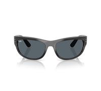Ray-Ban Occhiali da sole quadrati Mega Balorama Rb2289, A righe Grigio/Blu, 63 mm