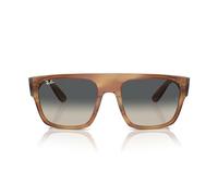 Ray-Ban Occhiali da sole Rb0360s Drifter Square, A strisce marrone/grigio, 57 mm