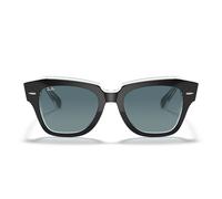 Ray-Ban Occhiali da Sole RB2186 12943M State Street Nero/Blu Sfumato Unisex 49/20/145