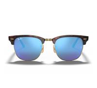 Ray-Ban Occhiali da Sole RB3016 114517 Clubmaster Marrone/Blu Specchiato Unisex 51/21/145