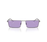 Ray-Ban Occhiali da sole rettangolari unisex Rb3741 Emy, Canna di fucile/Viola, 59 mm