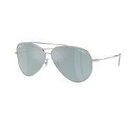 Ray-Ban Occhiali da sole unisex Aviator Reverse (confezione da 1), Argento, 59 mm