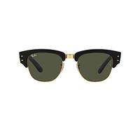 Ray-Ban Occhiali da sole unisex Rb0316s Mega Clubmaster, Nero su oro/verde