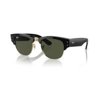 Ray-Ban Occhiali da sole unisex Rb0316s Mega Clubmaster, Nero su oro/verde