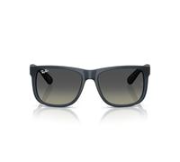 Ray - Ban Uomo RB4165 JUSTIN 681311 Occhiali da sole Nylon Blu Grigio Squadrata Normale Sfumato