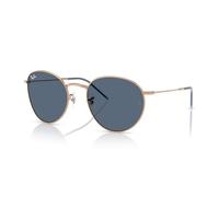 Ray-Ban Occhiali da sole unisex Rbr0103s Round Reverse, Oro rosa/blu scuro, 53 mm