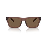 Ray-Ban Occhiali da sole uomo Rb4396 Warren, Marrone trasparente/Marrone scuro, 54 mm