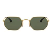 Ray-ban Octagonal Rb 3556n Occhiali Da Sole Unisex Oro Geometrico Verde 53mm