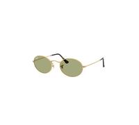 Ray - Ban Unisex RB3547 OVAL 001/4E Occhiali da sole Metallo Oro Verde Rotonda Normale