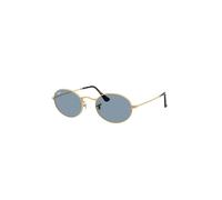 Ray - Ban Unisex RB3547 OVAL 001/56 Occhiali da sole Metallo Oro Blu Rotonda Normale