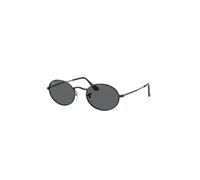 Ray - Ban Unisex RB3547 OVAL 002/B1 Occhiali da sole Metallo Nero Grigio Rotonda Normale