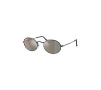 Ray - Ban Unisex Ray - Ban RB3547N OVAL 002/39 Occhiali da sole Metallo Nero Rotonda Normale