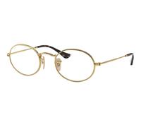 Ray - Ban Unisex Ray - Ban RX3547V OVAL 2500 Montature da vista Metallo Oro Trasparente Rotonda Normale