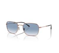 Ray - Ban Unisex Ray - Ban RB3707 92023F Occhiali da sole Metallo Oro Blu Geometrica Normale Sfumato