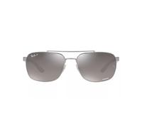 Ray - Ban Uomo Ray - Ban RB3701 004/5J Occhiali da sole Acciaio Grigio Grigio Squadrata Polarizzata