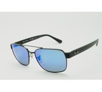 RAY BAN RB 3751 Sunglasses Polarizzati Specchiati Nero Lucido 58-17-145
