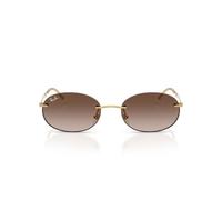 Ray-ban Rb 3767 Occhiali Da Sole Unisex Oro Ovali Marrone 54mm