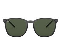 Ray-ban Rb 4387 Occhiali Da Sole Uomo Nero Geometrico Verde 56mm
