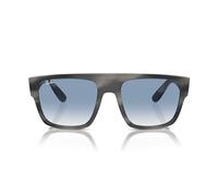 Ray-Ban Rb0360s Occhiali da sole quadrati Drifter, Grigio a righe/blu sfumato trasparente, 57 mm