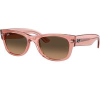 Ray - Ban Unisex Ray - Ban RB0832S MEGA WAYFARER II 684843 Occhiali da sole Acetato Rosa Marrone Squadrata Normale Sfumato