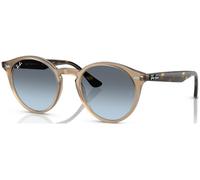 Ray - Ban Unisex RB2180 6788V1 Occhiali da sole Acetato Beige Blu Rotonda Normale Sfumato