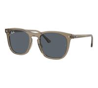 Ray - Ban Unisex Ray - Ban RB2210 6765R5 Occhiali da sole Acetato Marrone Blu Squadrata Normale Antiriflesso