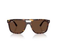 Ray-Ban Rb2213ch Chromance Occhiali da sole quadrati, Habana / marrone ghiaccio, 55 mm