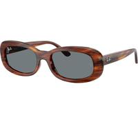 Ray - Ban Donna Ray - Ban RB2221 954/62 Occhiali da sole Acetato Marrone Blu Rotonda Normale