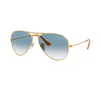 Ray-Ban Rb3025 aviator large metal 001/3f gold crystal gradient light blue