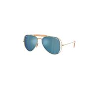 Ray-Ban Occhiali da Sole RB3029M 001/55 x Dolce & Gabbana The Outdoorsman Oro Arista/Blu Scuro Specchiato Unisex 58/14/140