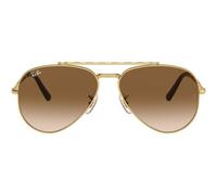 Ray - Ban Unisex RB3625 NEW AVIATOR 001/51 Occhiali da sole Metallo Oro Marrone Pilot Normale Sfumato