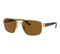 Ray-Ban RB3663 001/57 Polarized, Polarizzato, Oro, Steel, Uomini occhiali da sole 60