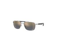 Ray - Ban Uomo Ray - Ban RB3701 003/J0 Occhiali da sole Acciaio Argento Blu Squadrata Polarizzata Specchiato