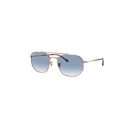 Ray - Ban Unisex RB3707 92023F Occhiali da sole Metallo Oro Blu Geometrica Normale Sfumato