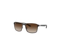 Ray - Ban Unisex Ray - Ban RB3721 188/13 Occhiali da sole Metallo Marrone Marrone Squadrata Normale Sfumato