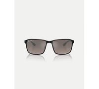 Ray - Ban Unisex Ray - Ban RB3721CH 186/5J Occhiali da sole Metallo Nero Grigio Squadrata Polarizzata Specchiato