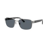 Ray-Ban Occhiali da sole RB3751 004/R5 Metallo grigio canna di fucile lenti blu Unisex 58 mm