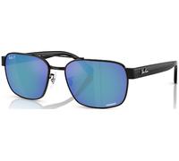 Ray - Ban Unisex RB3751CH 002/4L Occhiali da sole Metallo Nero Squadrata Polarizzata