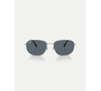 Ray-Ban - RB3754 - Occhiali da sole rettangolari argento con lenti blu XXL