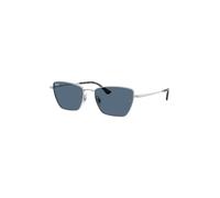 Ray-Ban Occhiali da sole unisex NOWNESS Full Rim, Argento - Blu Scuro, 53 mm