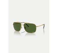 Ray-Ban - RB3796 - Occhiali da sole rettangolari oro con lenti verdi polarizzate L