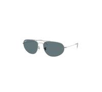 Ray - Ban Unisex Ray - Ban RB3945 003/3R Occhiali da sole Metallo Argento Blu Geometrica Polarizzata