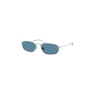 Ray - Ban Unisex RB3947 003/S2 Occhiali da sole Metallo Argento Blu Geometrica Polarizzata