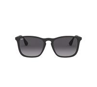 Ray Ban RB4187 Chris - Occhiali Da Sole per Uomo, Nero Grigio Sfumata, Taglia 54/18